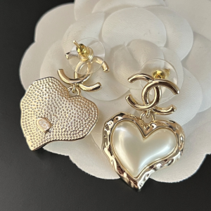 Chanel CC Heart Earrings