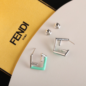 Fendi First Crystal Earrings Green