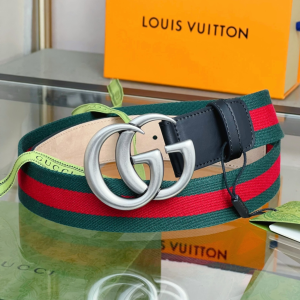 Gucci Double G Buckle Web Belt 40MM
