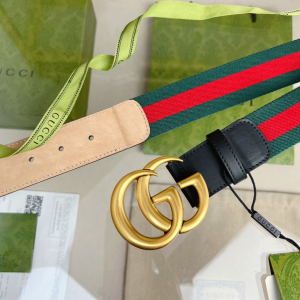 Gucci Double G Buckle Web Belt 40MM