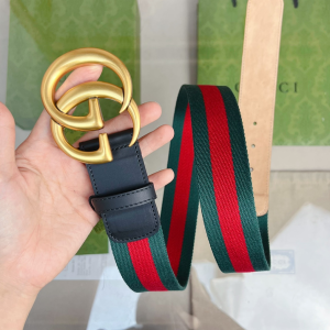 Gucci Double G Buckle Web Belt 40MM