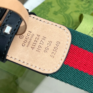 Gucci Double G Buckle Web Belt 40MM