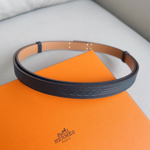 Hermes Kelly Buckle Leather Belt Black