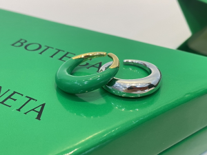 Bottega Veneta Spine Rings Green