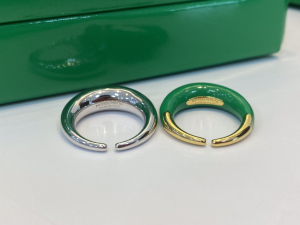 Bottega Veneta Spine Rings Green