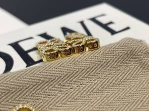 Loewe Crystals Anagram Gold Earrings