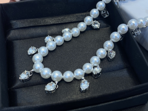 Miu Miu Pearl and Crystals Necklace