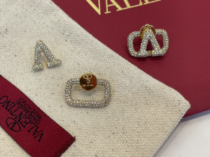 Valentino Crystal Vlogo Earrings