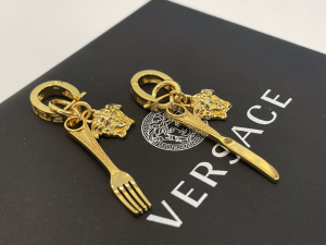 Versace Medusa Cutlery Gold Earrings