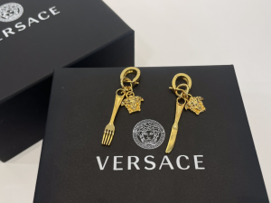 Versace Medusa Cutlery Gold Earrings