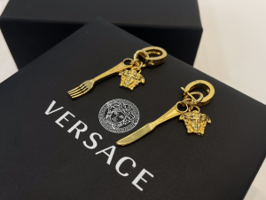 Versace Medusa Cutlery Gold Earrings