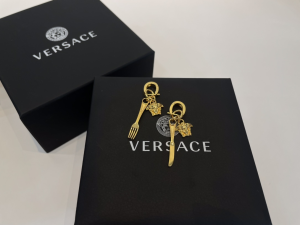 Versace Medusa Cutlery Gold Earrings