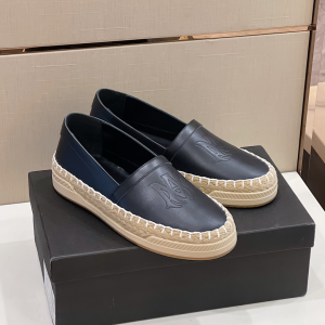 Amiri MA Logo Embossed Leather Espadrille Slip on Brown Amiri MA Logo Embossed Leather Espadrille Slip on Brown