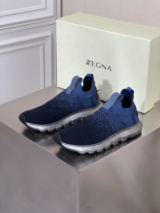 Zegna Zzegna Fabric Techmerino Sock Sneakers Blue Zegna Zzegna Fabric Techmerino Sock Sneakers Blue