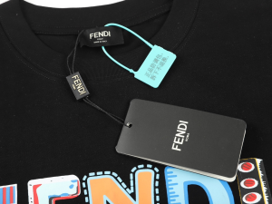 Fendi Black Cotton T Shirt