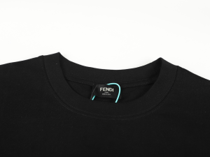 Fendi Black Cotton T Shirt