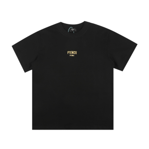 Fendi Black Cotton T Shirt