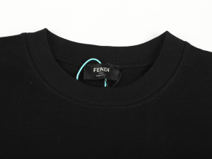 Fendi Black Cotton T Shirt