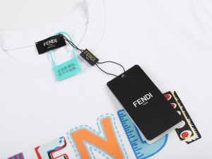 Fendi White Cotton T Shirt