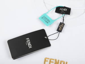 Fendi White Cotton T Shirt
