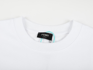 Fendi White Cotton T Shirt