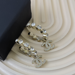 Chanel CC Logo Gold Earrings