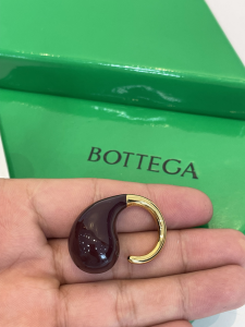 Bottega Veneta Drop Merlot Rings