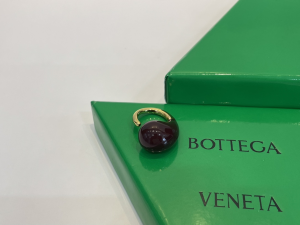 Bottega Veneta Drop Merlot Rings