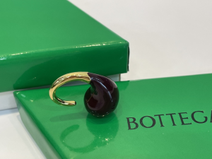 Bottega Veneta Drop Merlot Rings