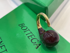 Bottega Veneta Drop Merlot Rings