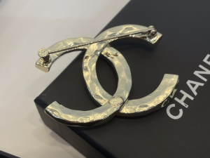 Chanel Crystal CC Logo Brooch