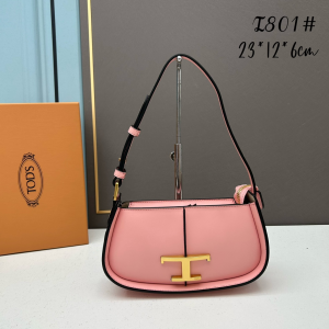 Tods T Timeless Shoulder Half Moon Bag Pink Leather Micro Tods T Timeless Shoulder Half Moon Bag Pink Leather Micro