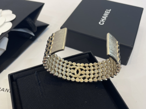 Chanel CC Diamond Bracelet Black