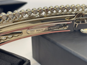 Chanel CC Diamond Hair Clip Black