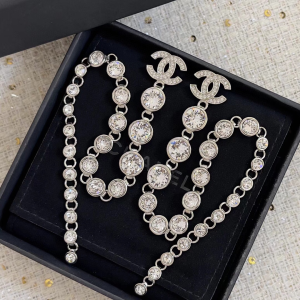 Chanel Crystal CC Diamond Earrings