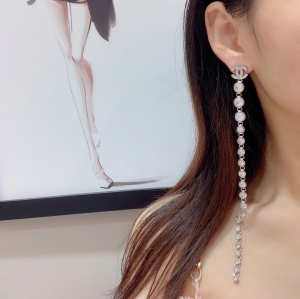 Chanel Crystal CC Diamond Earrings