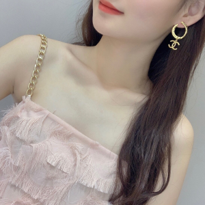 Chanel Gold CC Logo Earrings