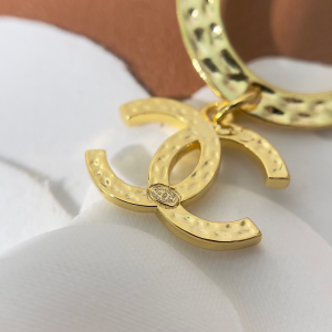 Chanel Gold CC Logo Earrings