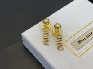 Miu Miu Classic Dangle Earrings Gold