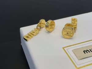 Miu Miu Classic Dangle Earrings Gold