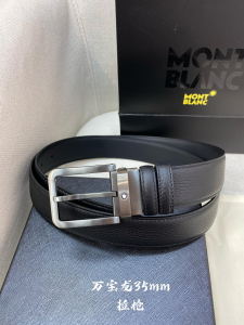 Montblanc Business Leather Belt Black 35MM