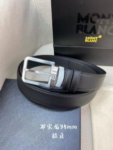 Montblanc Business Leather Belt Black 35MM