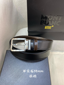 Montblanc Business Leather Belt Black 35MM