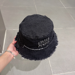 Miu Miu Denim Black Bucket Hat