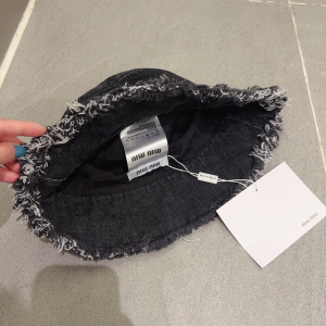 Miu Miu Denim Black Bucket Hat