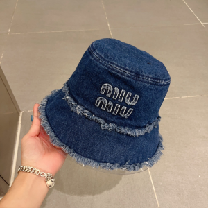 Miu Miu Denim Blue Bucket Hat