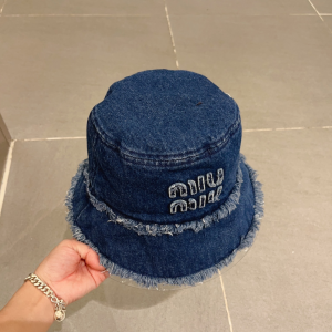 Miu Miu Denim Blue Bucket Hat