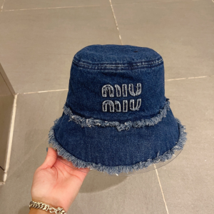 Miu Miu Denim Blue Bucket Hat