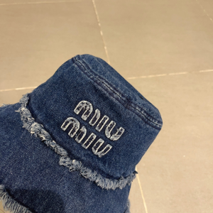 Miu Miu Denim Blue Bucket Hat