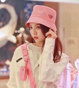 Prada Nylon Bucket Hat Pink